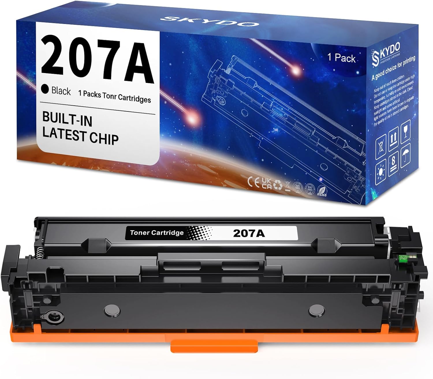 Detalle de Toner 207A con Chip Compatibile per HP Color LaserJet Pro MFP M283/M255 – HP 207A Nero (W2210A) con chip riciclato