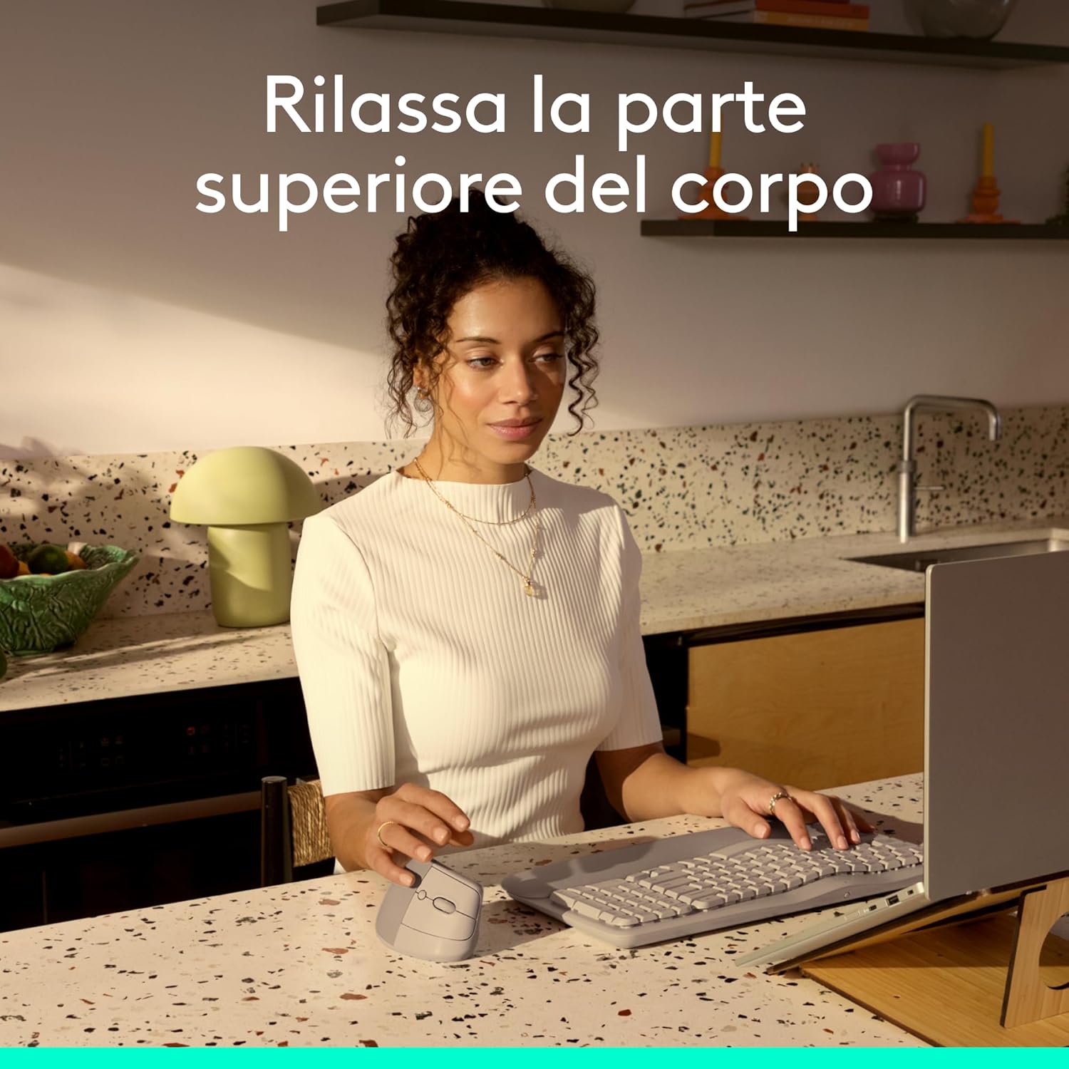Thumbnail 3 de Logitech Lift Vertical Sand (destra) – Mouse ergonomico wireless 910-007771