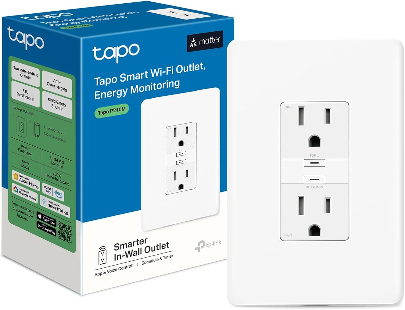 Detalle de TP-Link Tapo P210M Smart Plug 15A ⚡