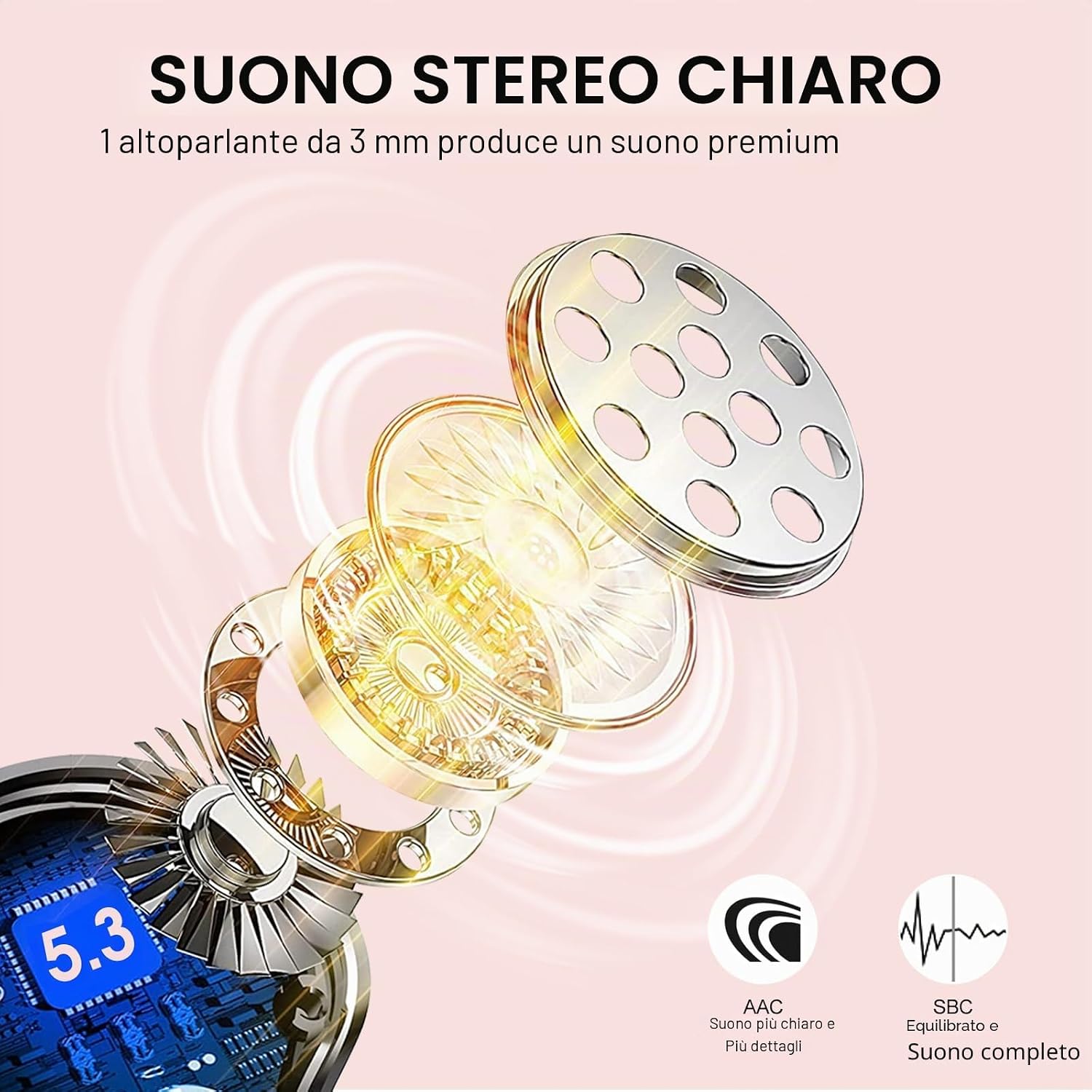 Thumbnail 2 de Nuovo Cuffie Bluetooth 5.4 in Ear – 4 Microfoni ENC, 40 Ore di Riproduzione, IP67 Rosso