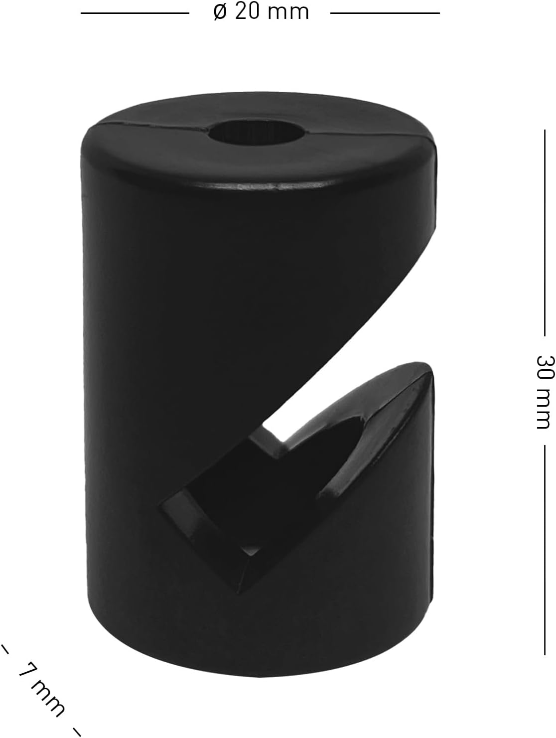 Detalle de smartect Decentratore da parete e soffitto per cavi (4 pezzi, nero) con viti e tasselli