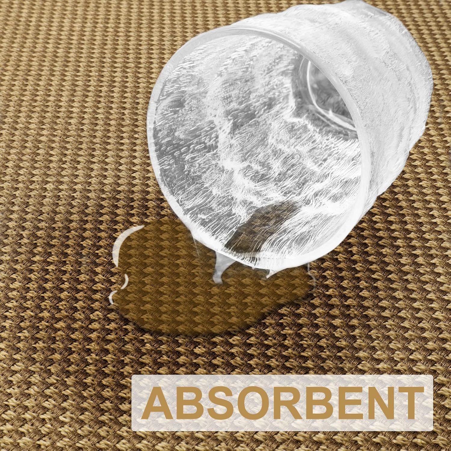 Detalle 2 de LEKEEPGO zerbino ingresso interno 90 x 150 cm antiscivolo lavabile, marrone chiaro