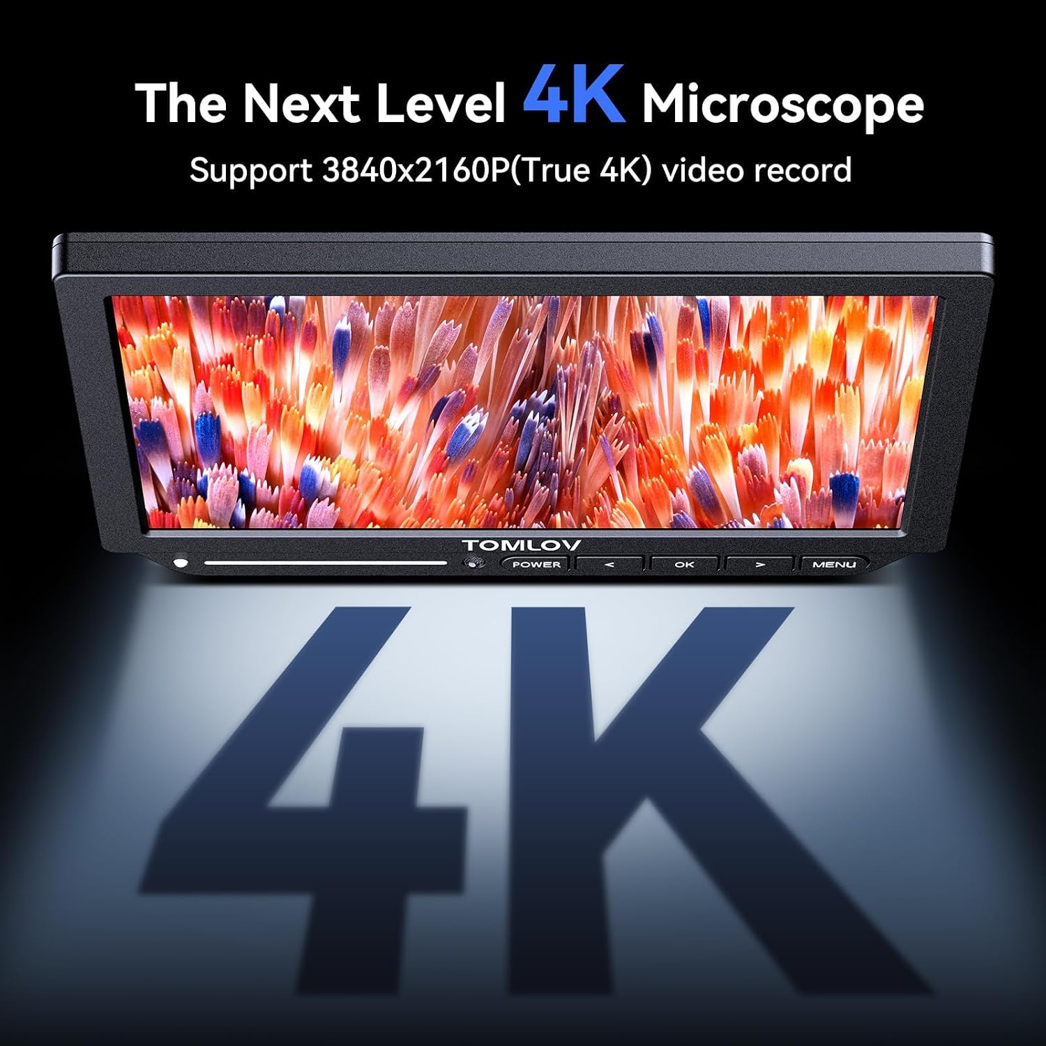 Thumbnail 3 de TOMLOV TM4K-AF Flex 4K Autofocus Digital Microscope (HDMI, 8" IPS, 2000X, 52MP)