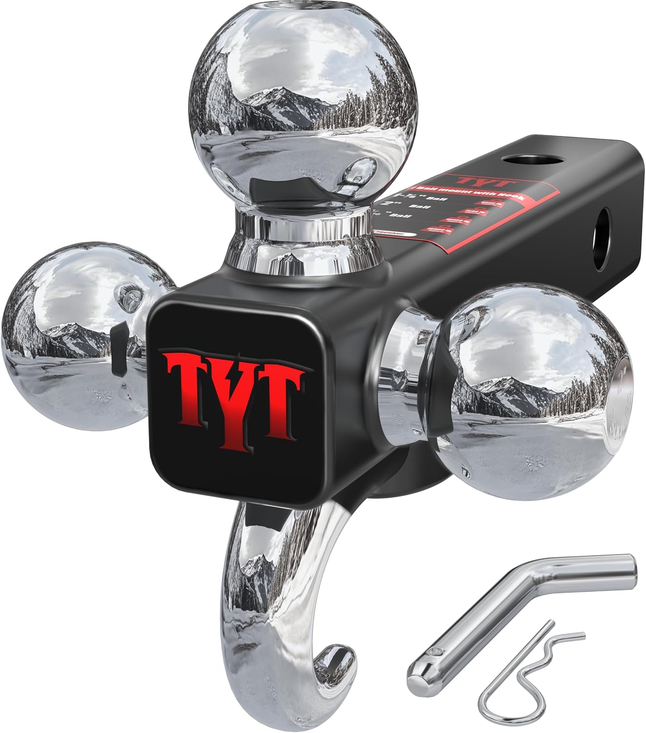 Detalle de TYT Trailer Hitch Tri Ball Mount 10,000 lbs 🚚