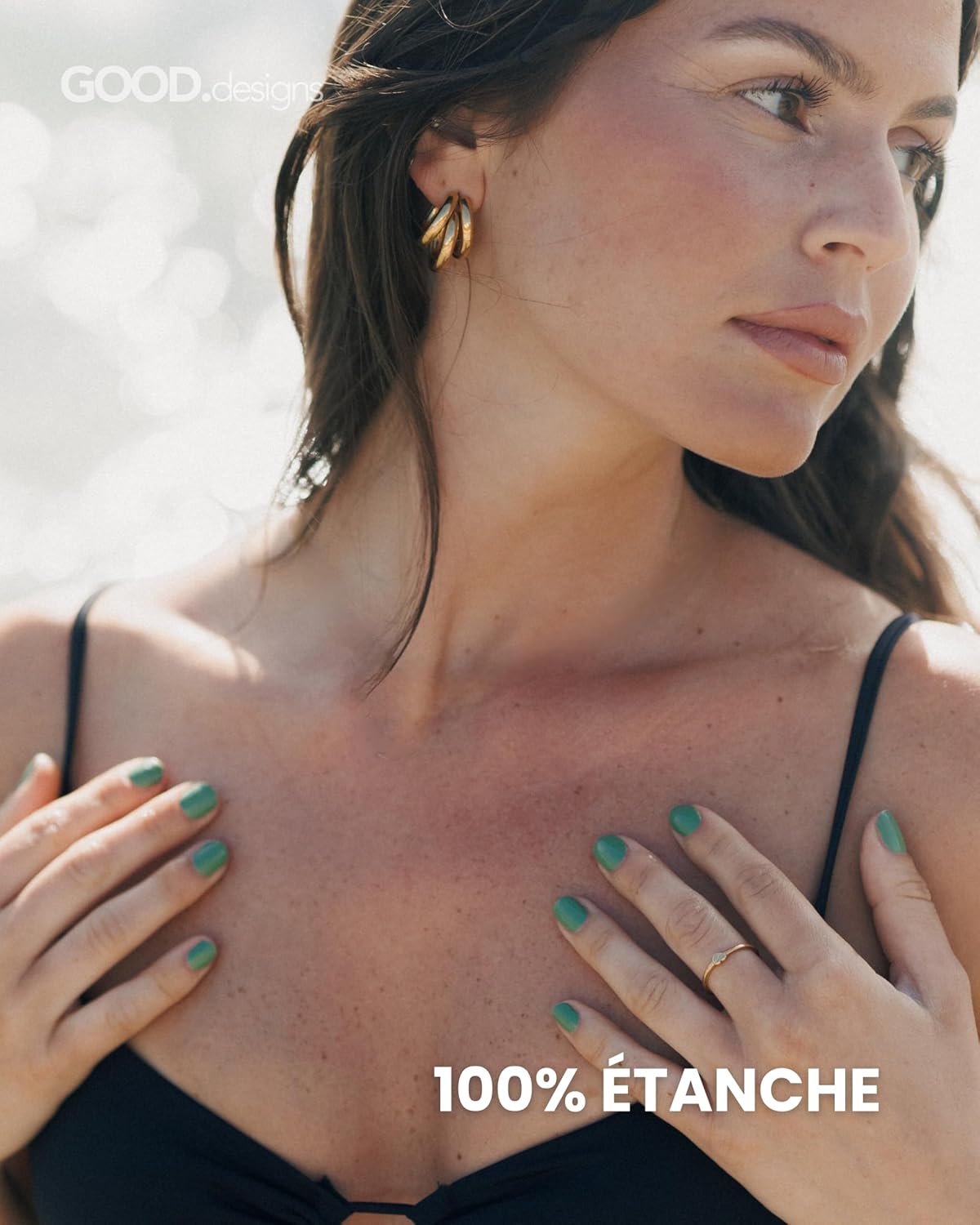 Detalle 1 de Créoles Triple 20 mm pour femmes 💍