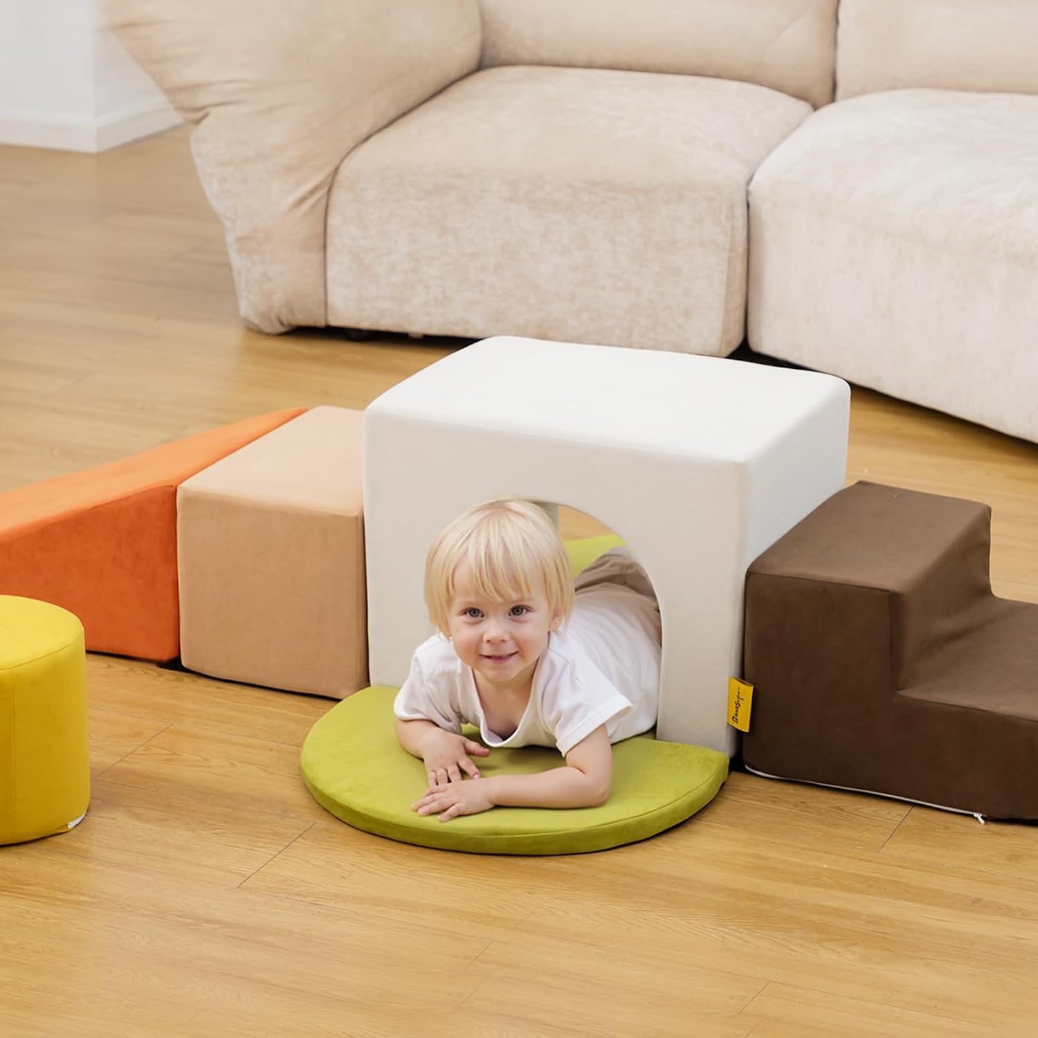 Thumbnail 2 de BanaSuper Schaumstoff-Kletterblöcke für Kinder – 7-teiliges XXL-Set, EN71-zertifiziert, rutschfest und waschbare Hülle