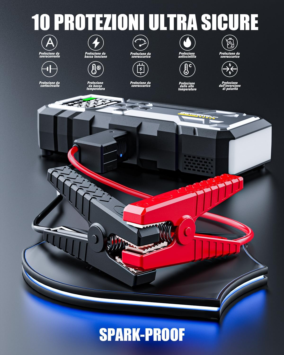 Thumbnail 2 de 7000A Booster avviamento auto 160PSI 12V