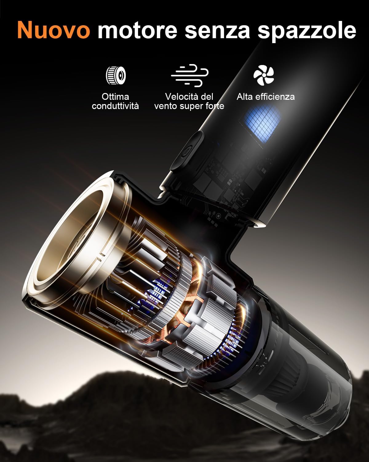 Thumbnail 1 de Aspirapolvere Auto 3 in 1 senza fili 16.000 Pa con motore brushless, aspirazione/soffiatore/pompa del vuoto