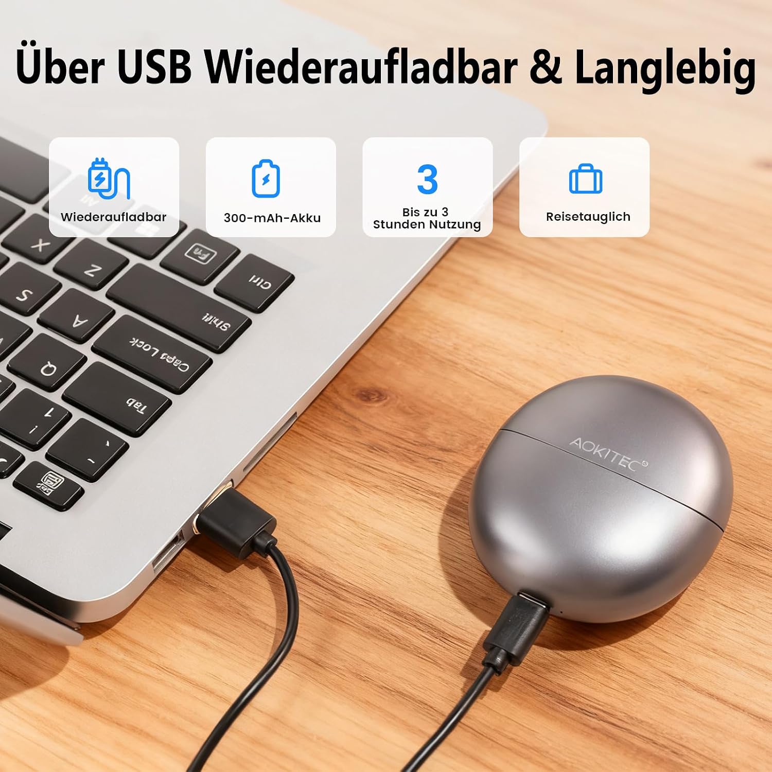 Thumbnail 5 de Aokitec Elektrischer Nagelknipser mit LED, 2-Gang-Vibration und Sammelrate > 90%