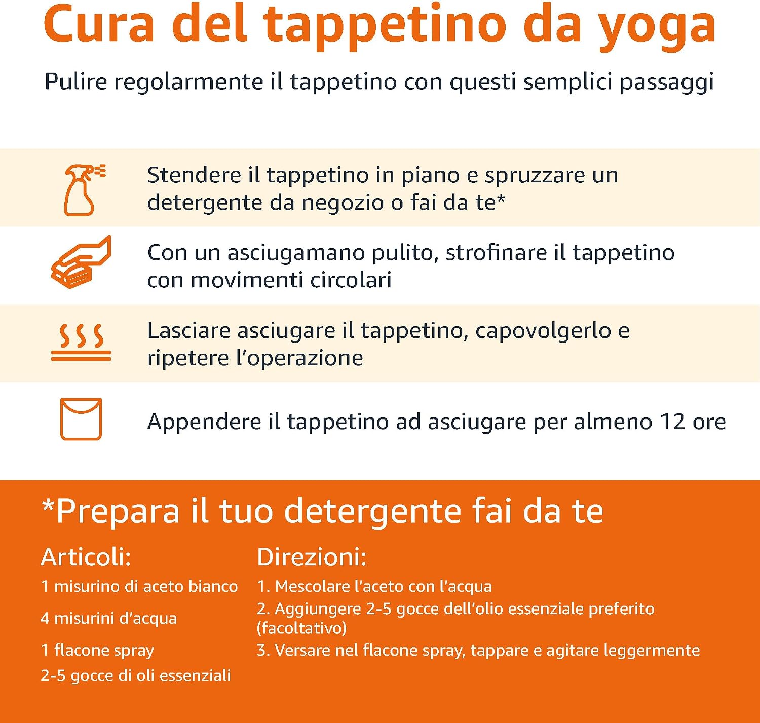 Detalle de Amazon Basics tappetino da yoga extra spesso 183 x 61 cm, antiscivolo, nero