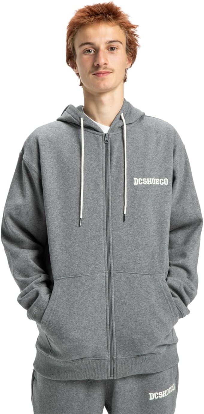 Detalle de DC Shoes Baseline ZH Sweater Homme (Lot de 1) — Sweat à capuche en molleton coton/polyester