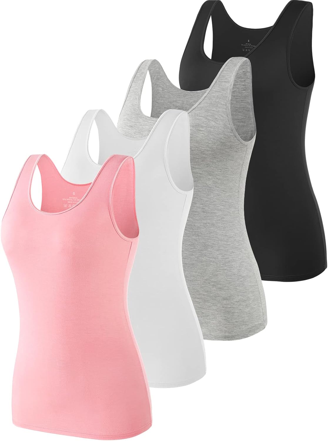Thumbnail 4 de Vislivin Womens Supersoft Vest Tops Stretch Casual Tank Tops 3-4 Pack