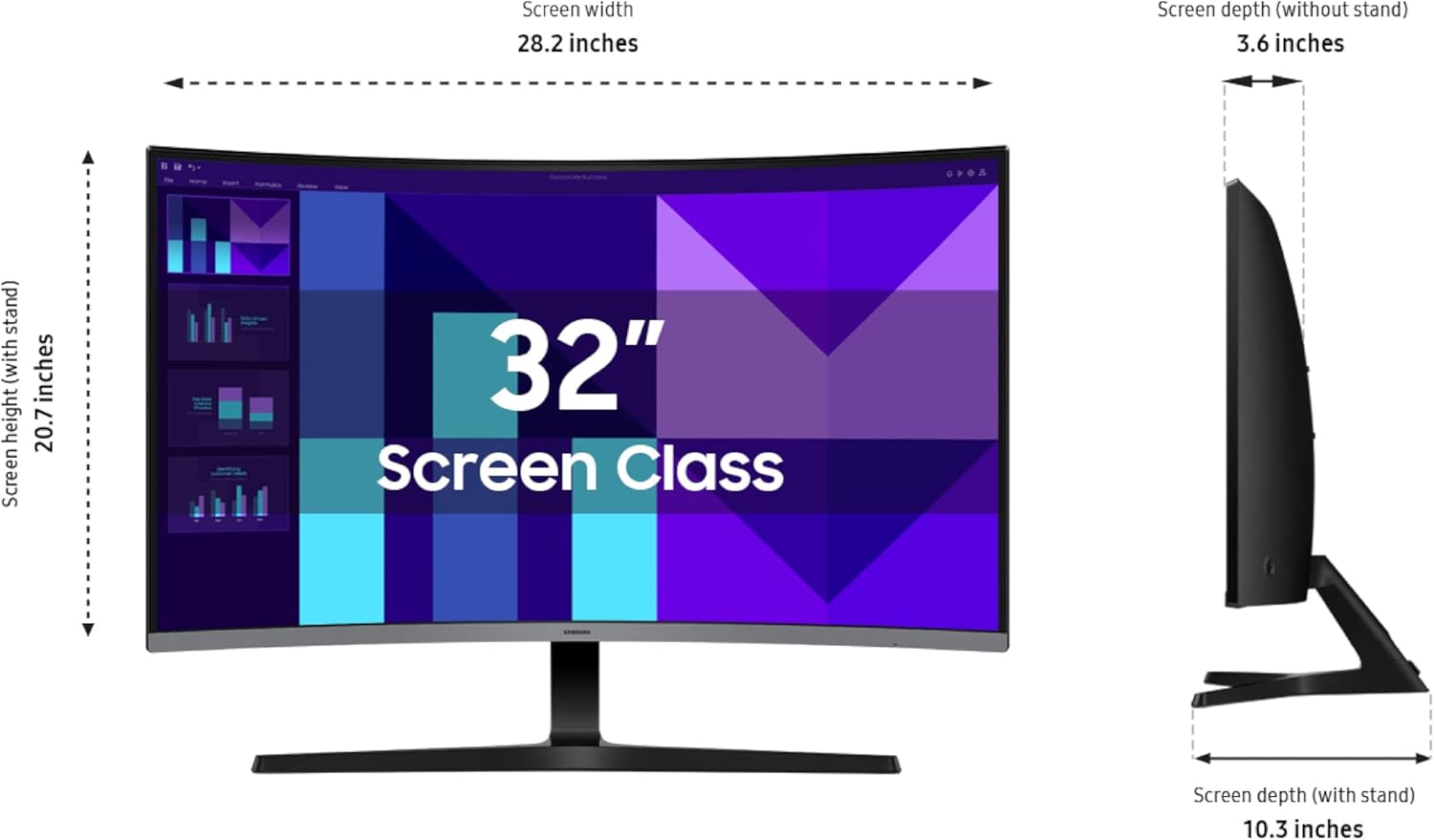 Thumbnail 2 de Samsung 32-inch S3 (S39GD) FHD 100Hz Curved Monitor with Game Mode, Eye Saver Mode, and Built-in Speakers (LS32D39DGANXZA, 2025)