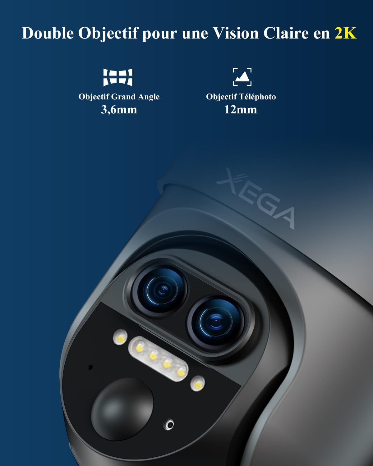 Thumbnail 4 de XEGA XG-16-bewakingscamera voor buiten met 4G LTE, dubbele lens en zonnevoeding