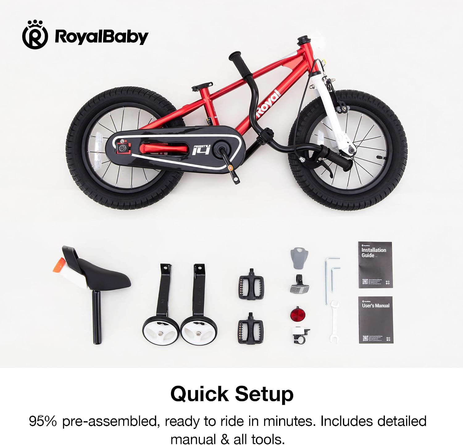 Thumbnail 6 de RoyalBaby Freestyle Classic 14-inch kids bike