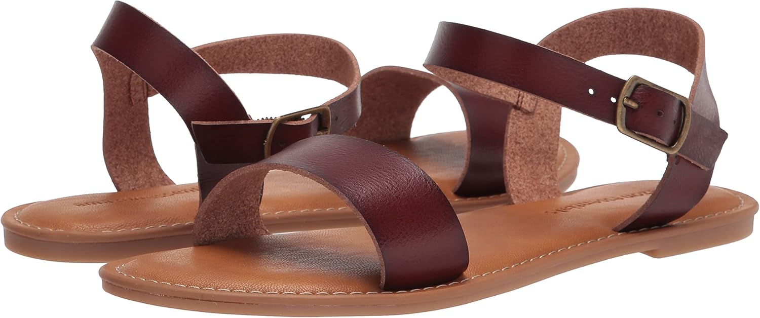 Thumbnail 6 de Amazon Essentials Damen Sandale mit Zwei Riemen und Schnalle – bequeme Sommerschlankengänger mit verstellbarem Knöchelriemen