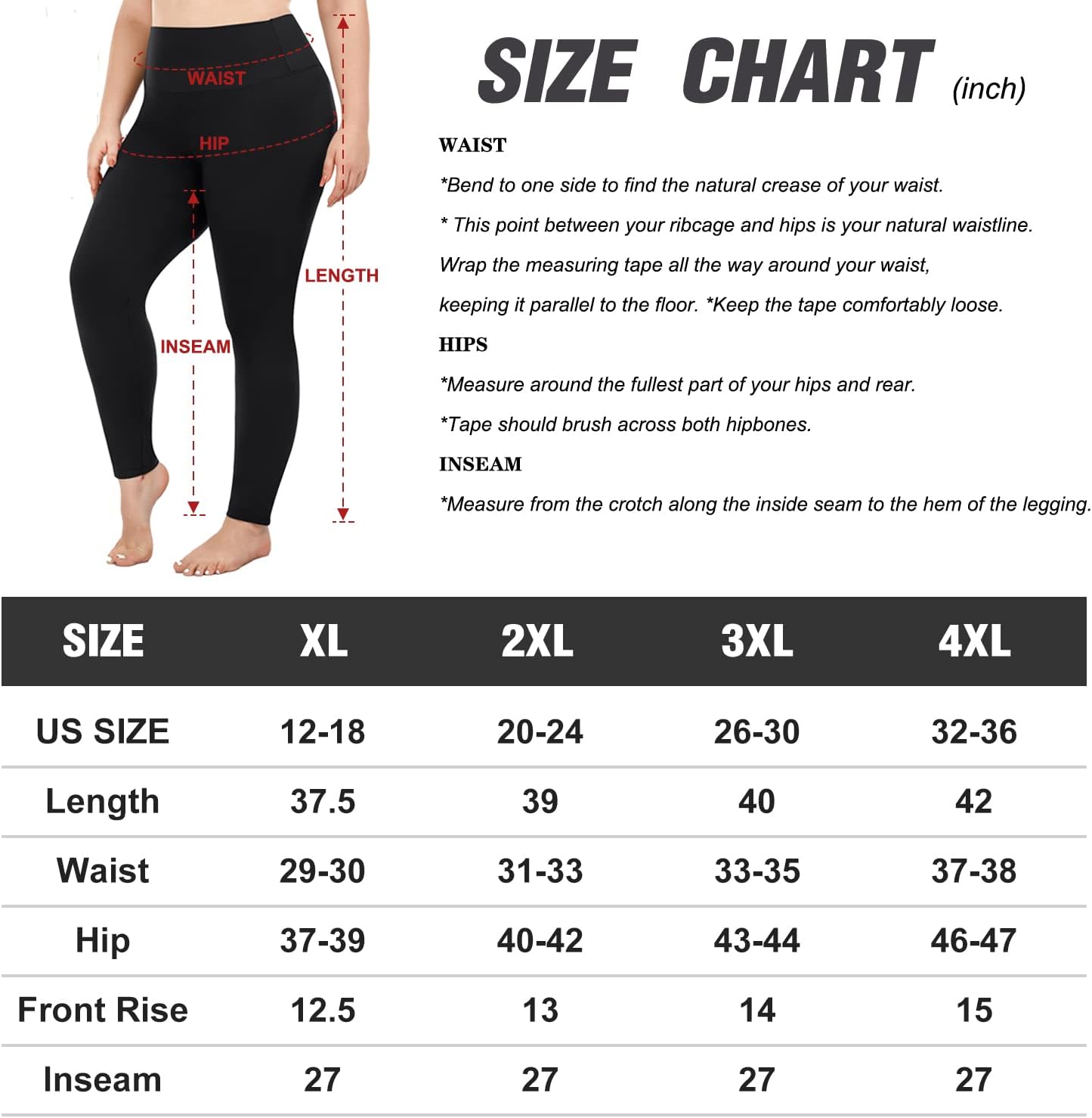 Detalle 2 de FULLSOFT Plus Size Fleece-Lined Leggings, 2-Pack with Pockets, 1X–4X