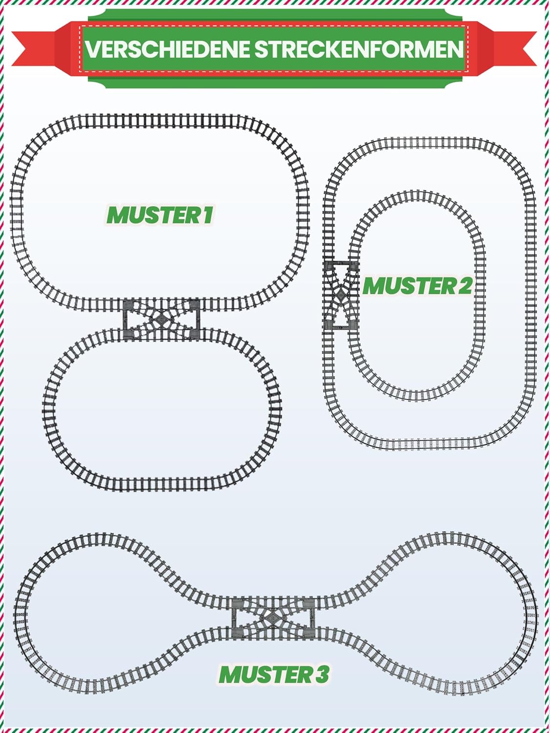 Thumbnail 3 de Hapoyxm City Eisenbahn Schienen-Set 54-teilig