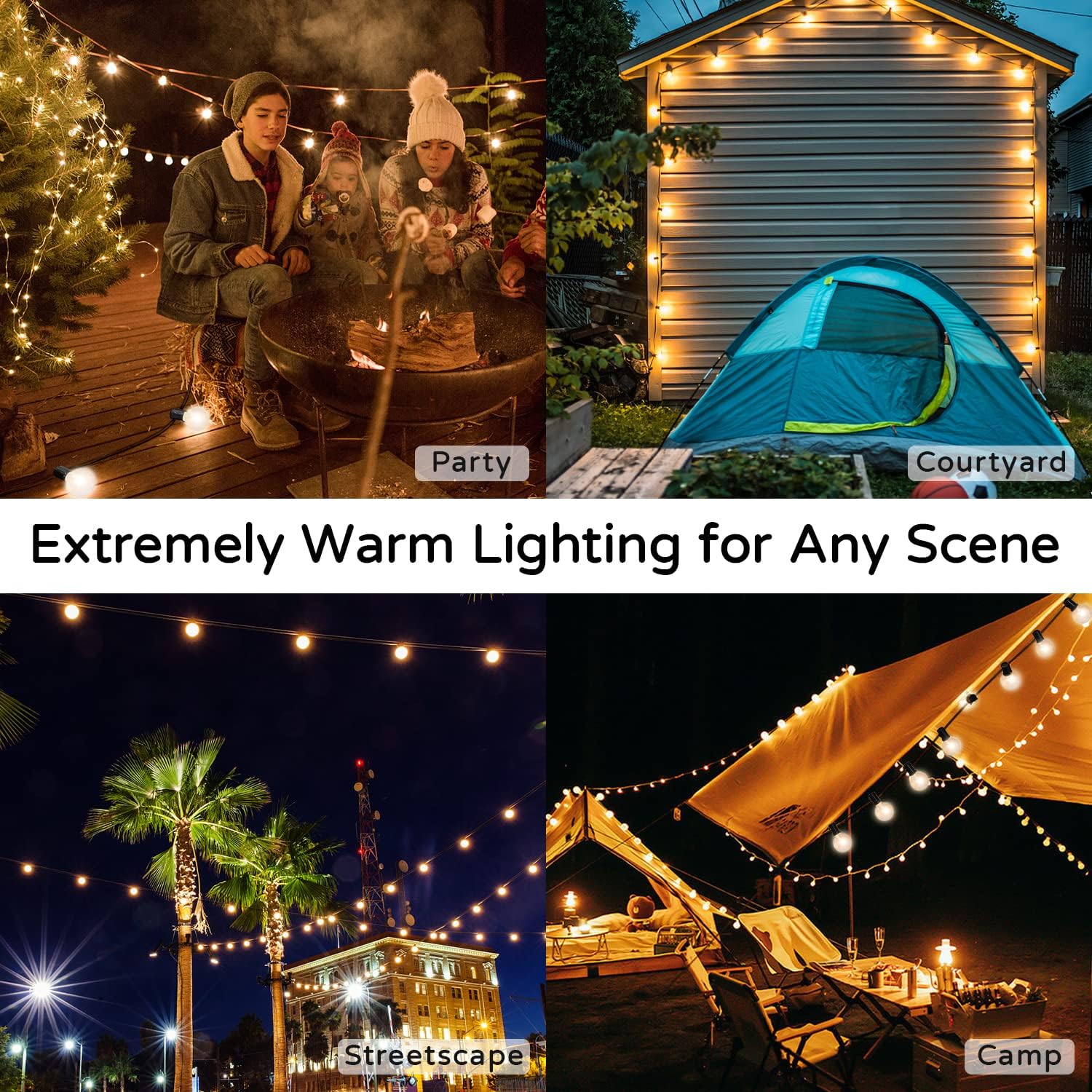 Thumbnail 6 de OHLUX 220 ft G40 LED String Lights, 2200K Warm White, Connectable