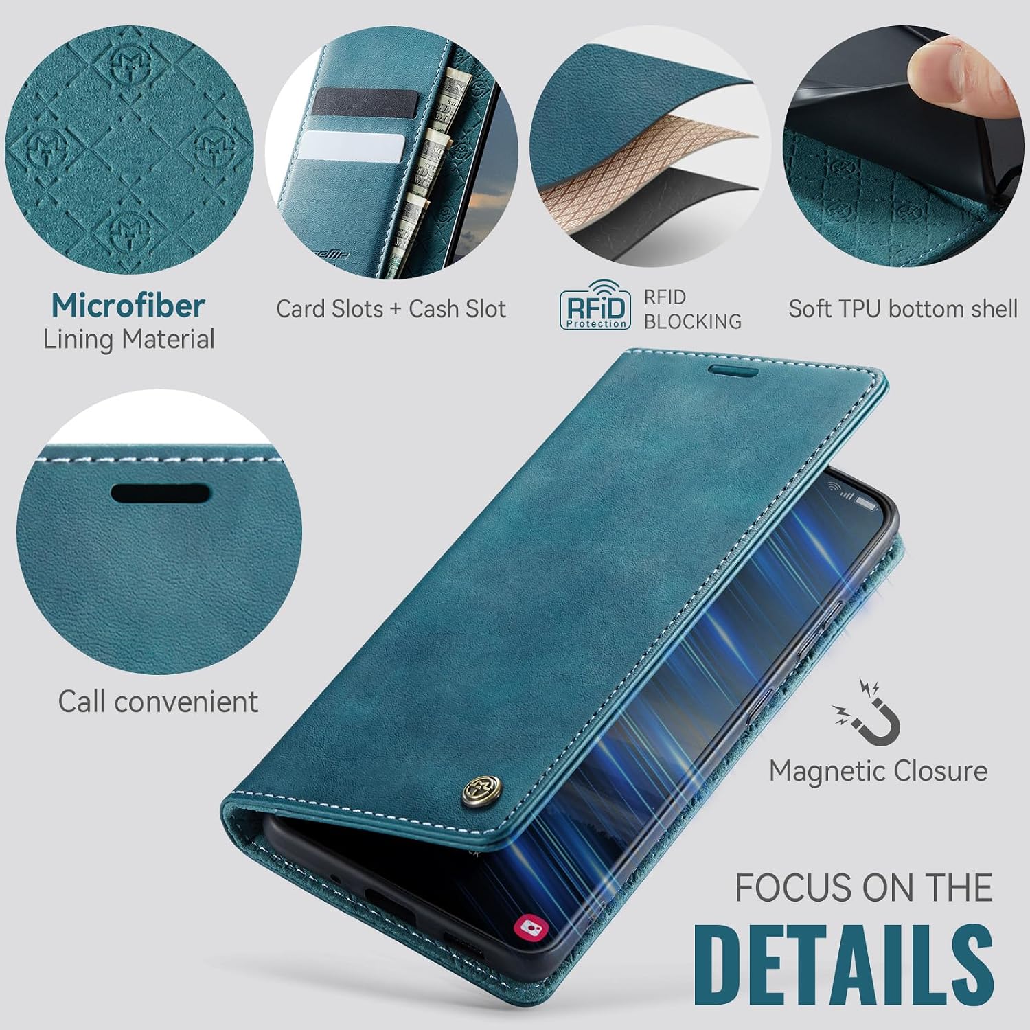 Detalle 2 de Cracedily Wallet Case for Samsung Galaxy S20 Ultra