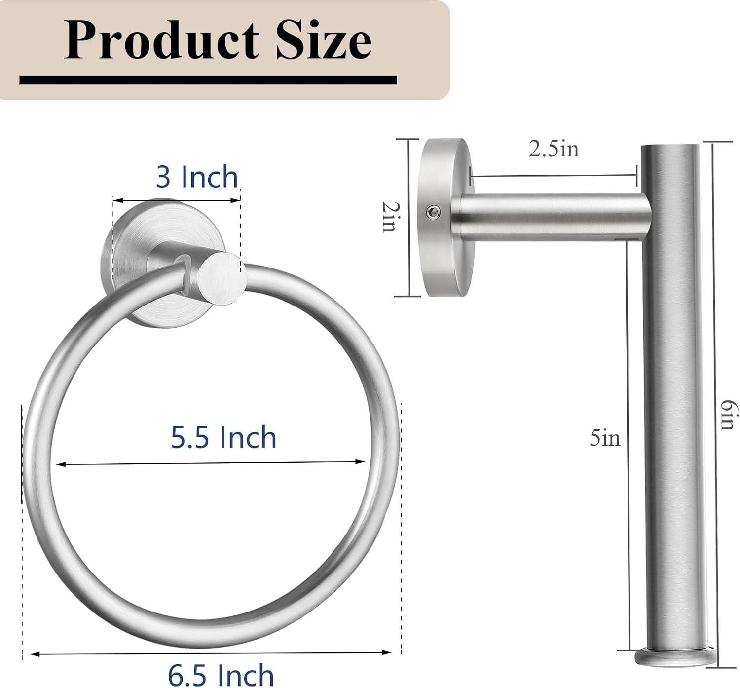 Thumbnail 4 de Towel Ring & Toilet Paper Holder SUS304