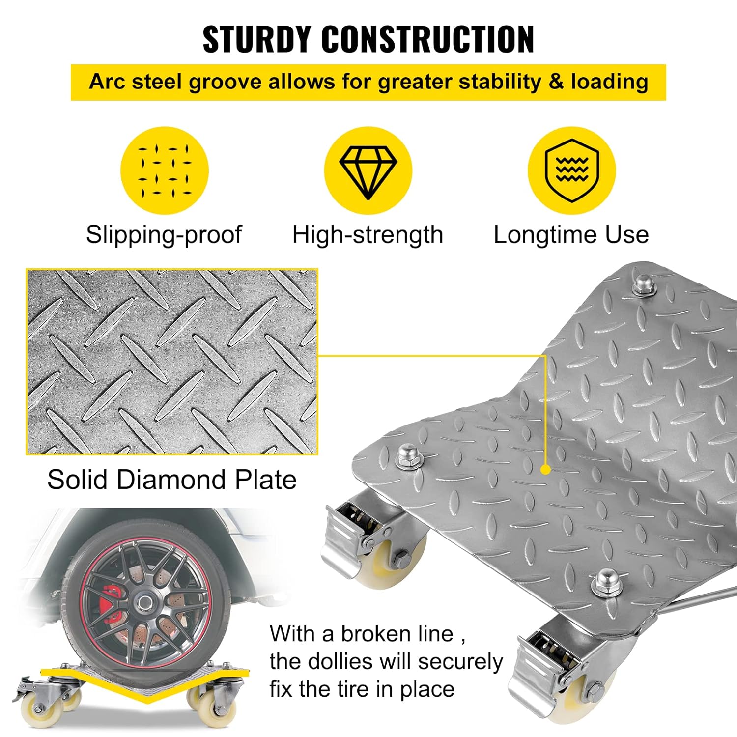 Thumbnail 3 de VEVOR Rangierhilfe 1000 kg, 2er-Set