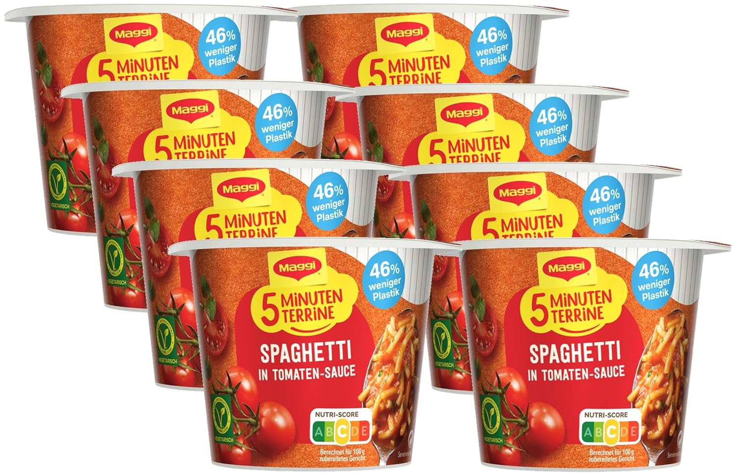 Thumbnail 6 de MAGGI 5 Minuten Terrine Nudeln in cremiger Waldpilz-Sauce – vegetarische Fertiggericht mit Pfifferlingen & Butterpilzen (8x56 g)
