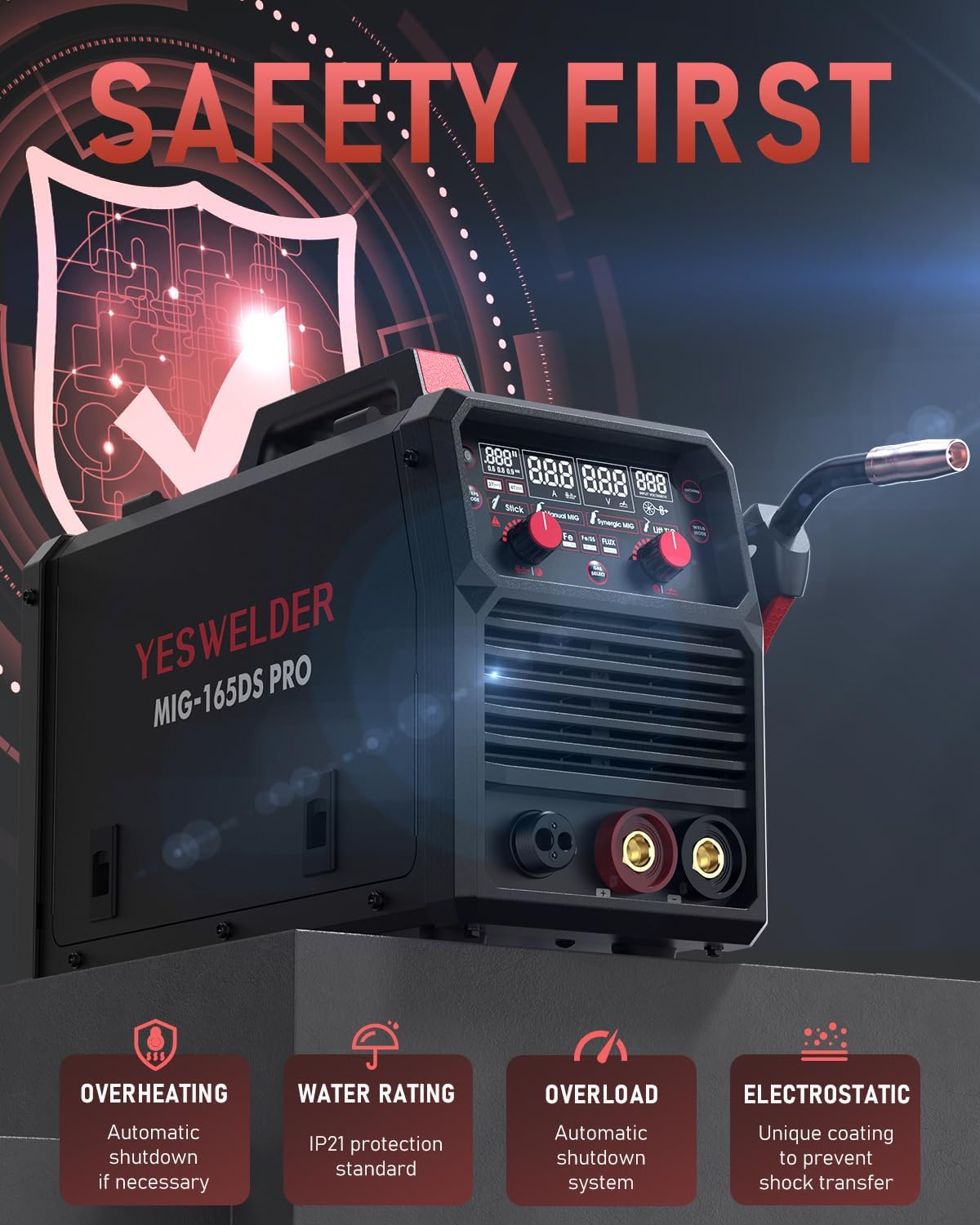 Thumbnail 5 de YESWELDER MIG-165DS PRO 165A Welder
