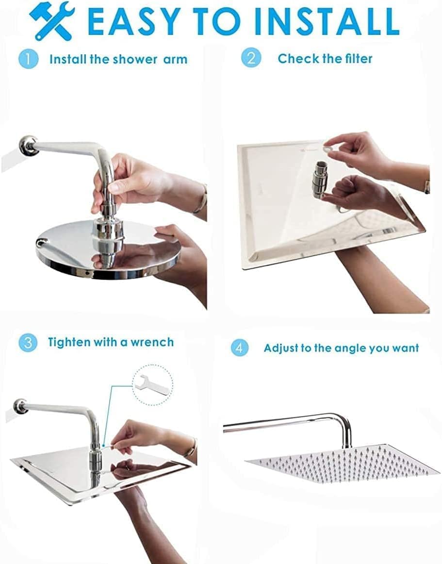 Thumbnail 6 de Soffione Doccia a Pioggia 30x30 cm inox