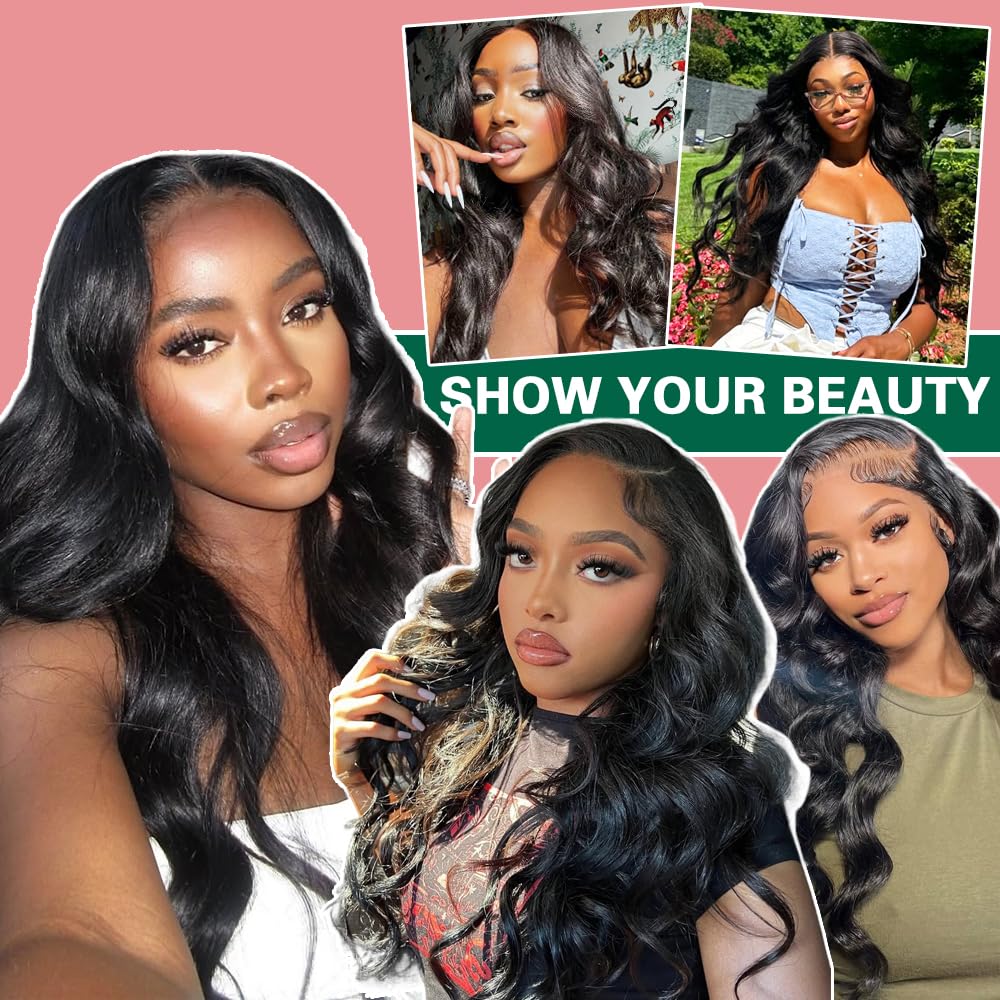 Thumbnail 6 de BIMKOS 30 Inch 13x6 Body Wave Lace Front Wig - 200% Density, 100% Human Hair, Glueless HD Transparent Lace