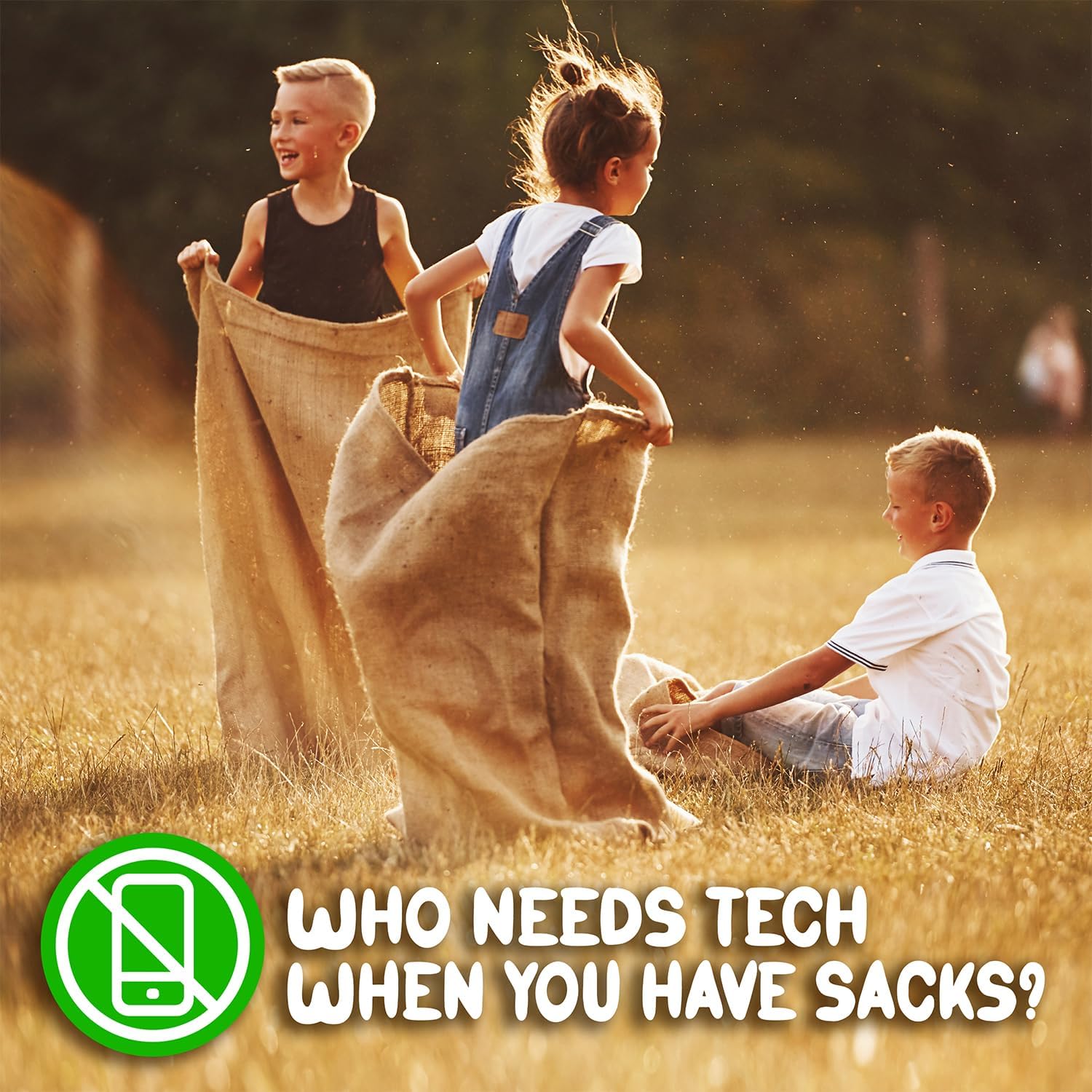 Thumbnail 6 de Shop Square Potato Sack Race Bags, 23x40 - Set of 6