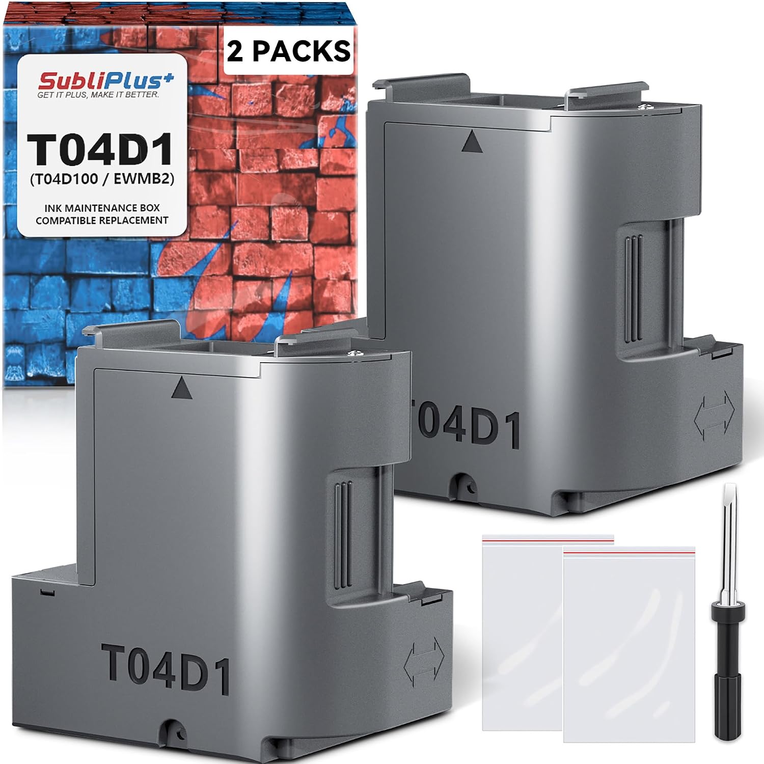 Detalle de SubliPlus+ T04D1/T04D100 Maintenance Box Replacement, 2-Pack