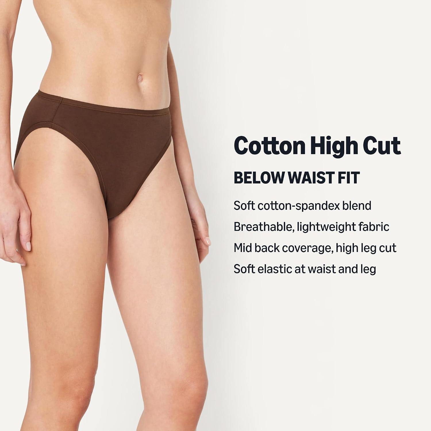 Detalle 2 de Amazon Essentials Women's Bikini Brief Underwear, Cotton Spandex