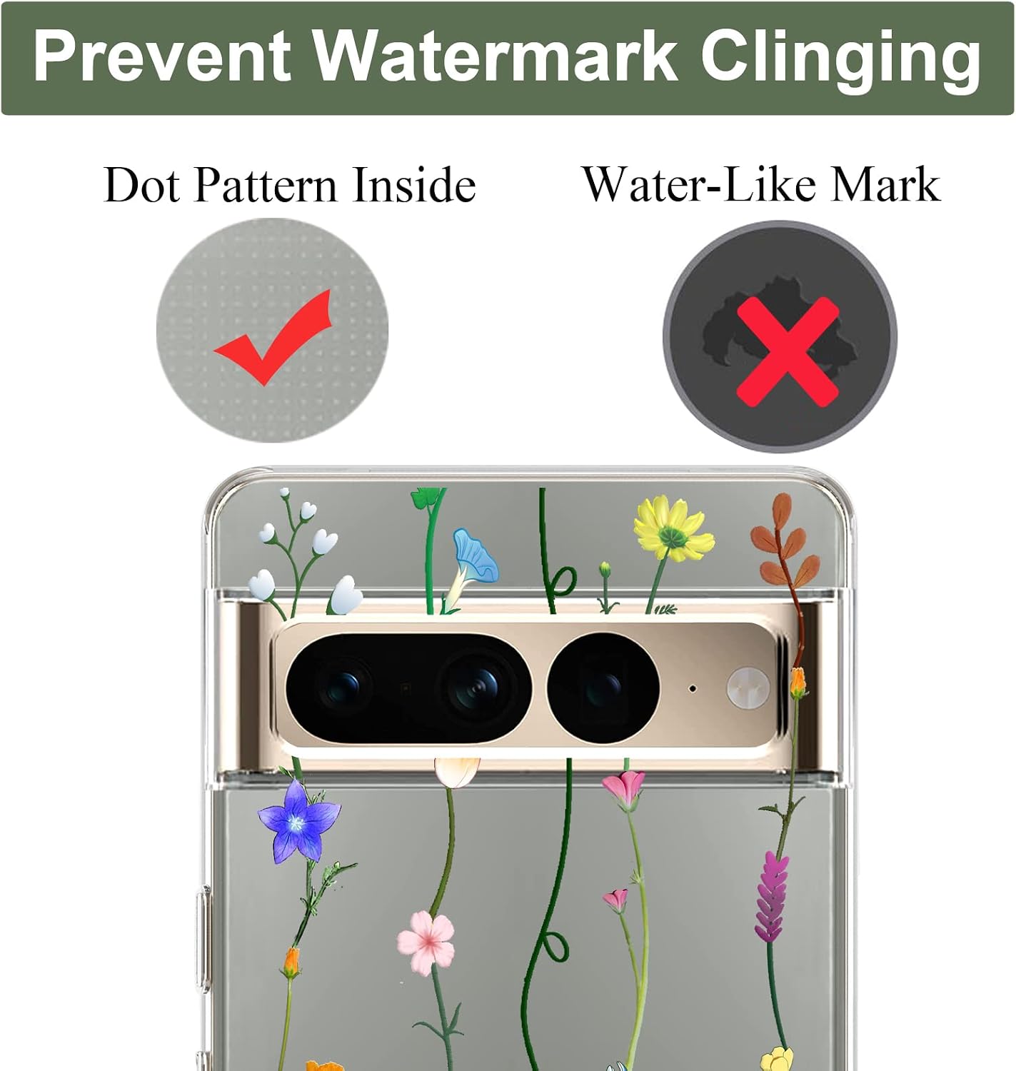 Thumbnail 6 de Unov Clear Case Compatible with Pixel 7 Pro – Floral Pattern Slim TPU Bumper