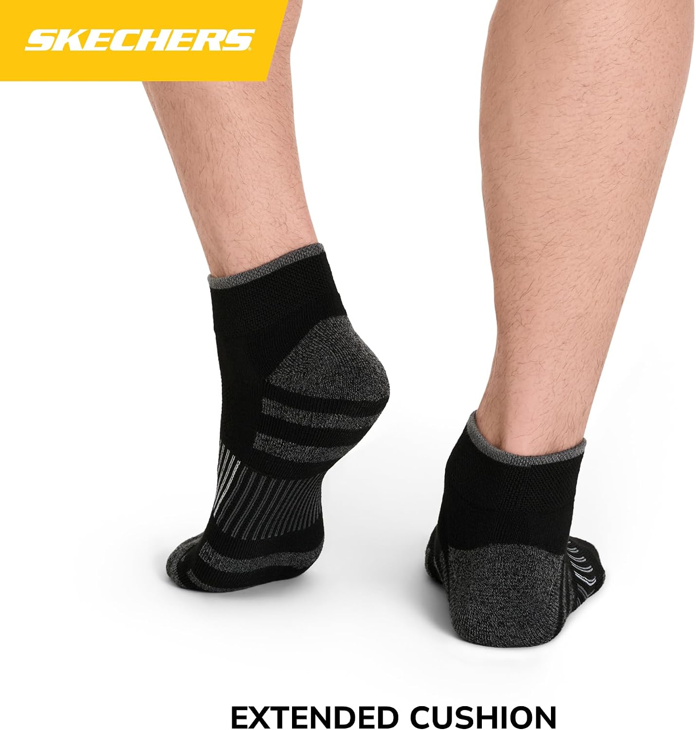 Detalle de Skechers 8-pack Work Collection Quarter Crew — Chaussettes de travail à amorti prolongé et ventilation