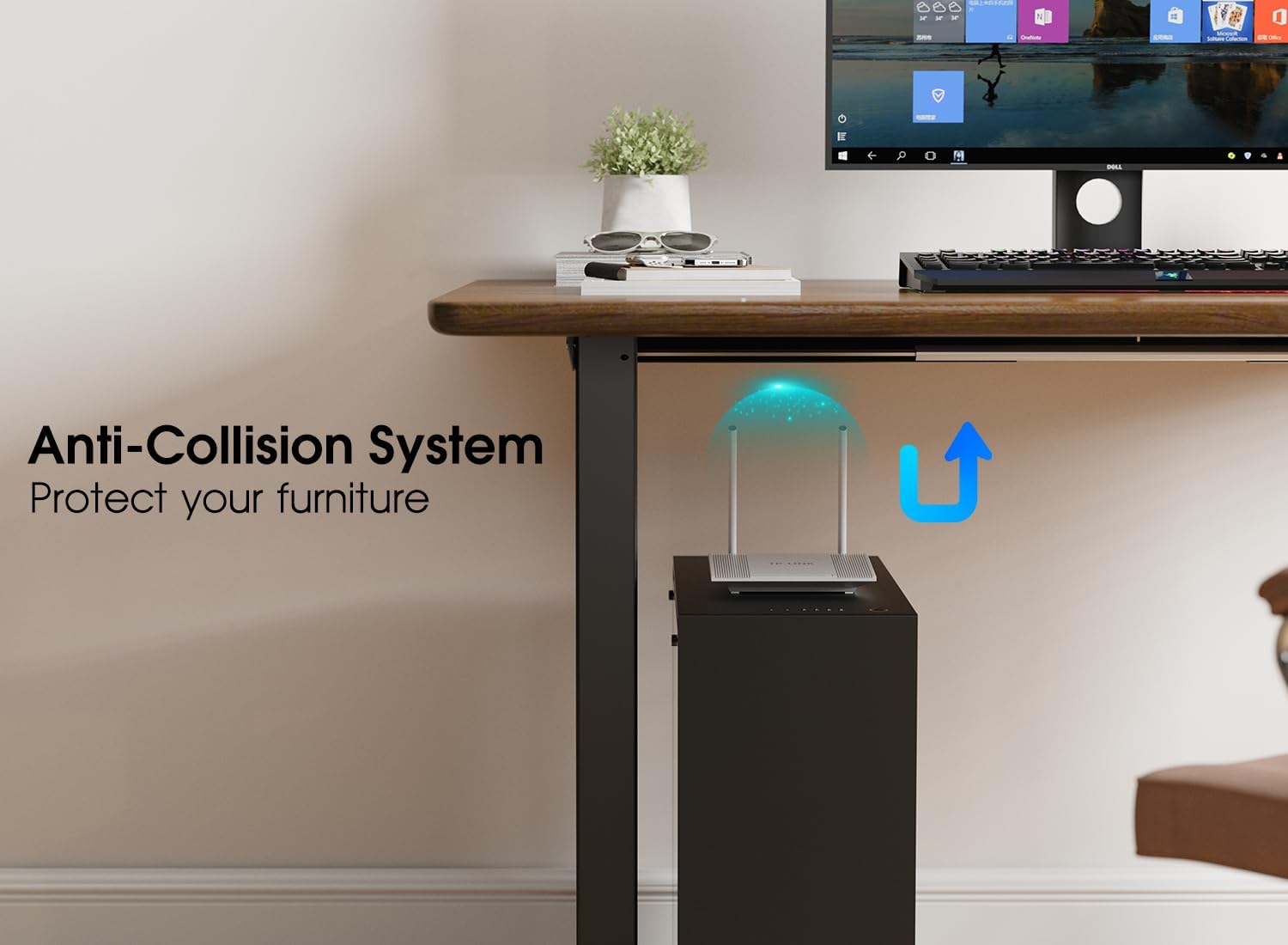 Detalle 1 de Xyndyx XDUS-DFB02 Dual-Motor Electric Standing Desk Frame, Black