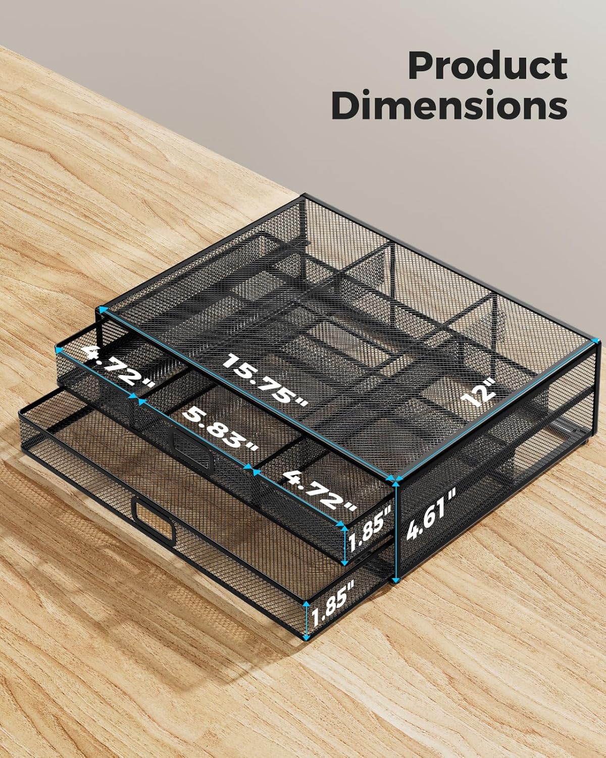 Thumbnail 4 de HUANUO Monitor Stand with 2 Drawers, supports 18 kg 🖥