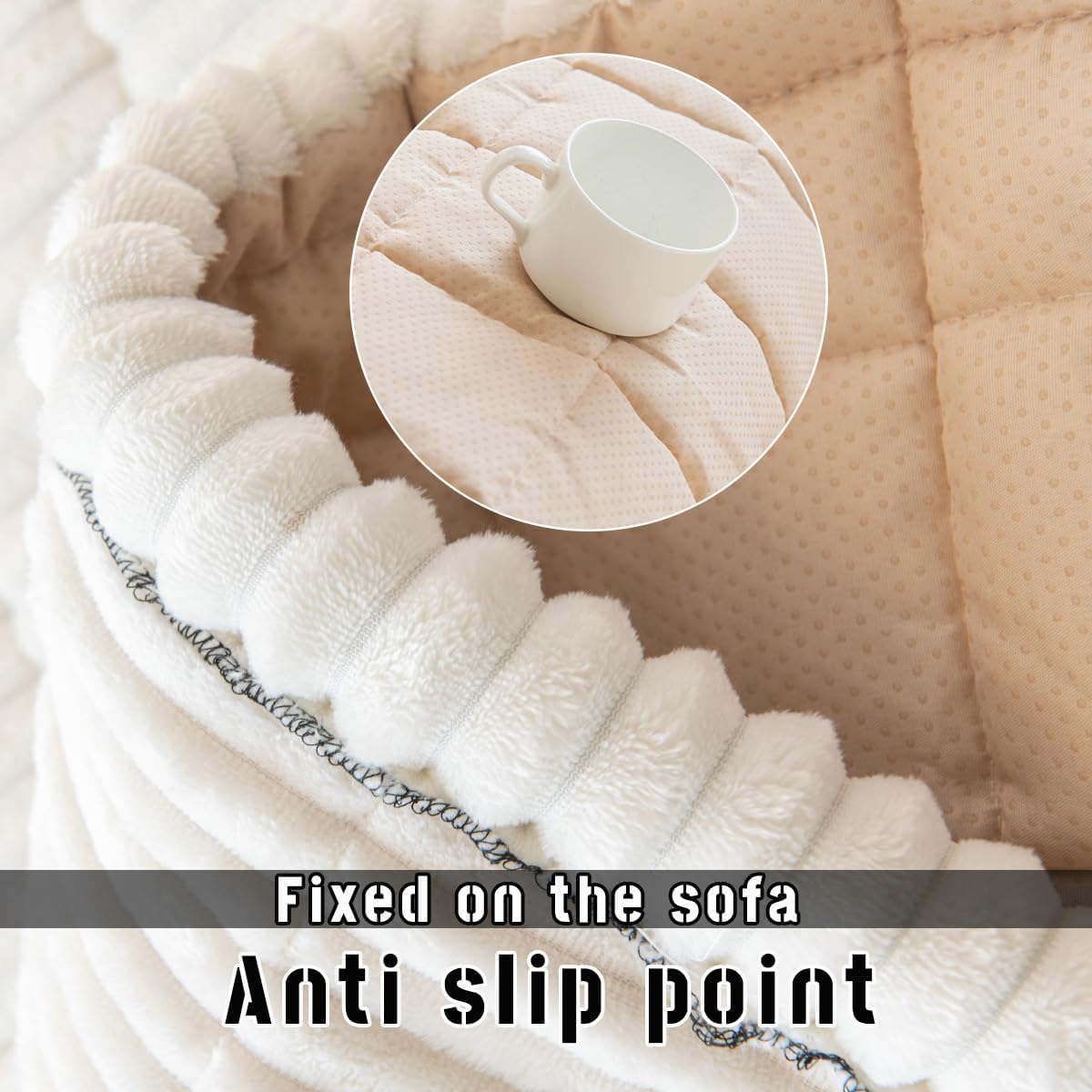 Detalle 2 de Mitid Sofa Cover Fuzzy Pet Sofa Slipcover ๐