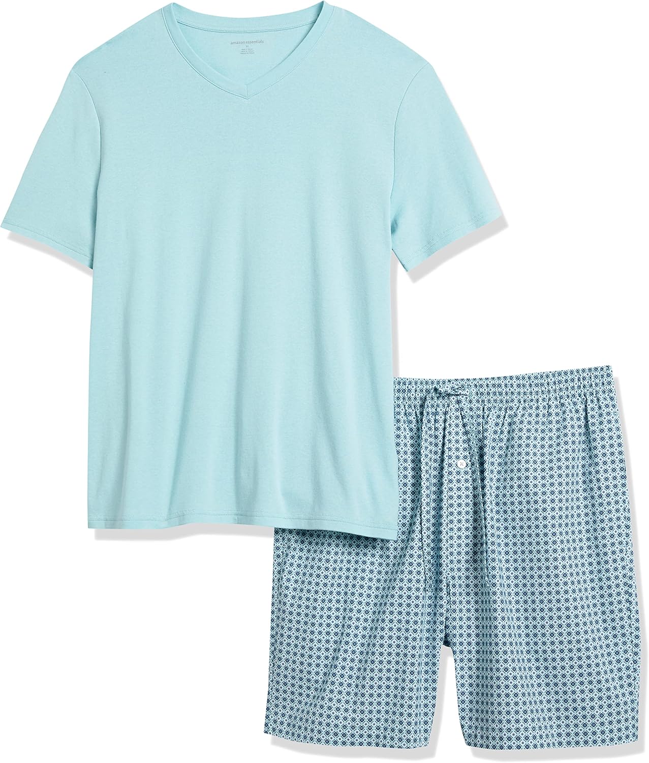 Thumbnail 5 de Amazon Essentials Men's Cotton Poplin Pyjama Shorts with Cotton T-Shirt Set
