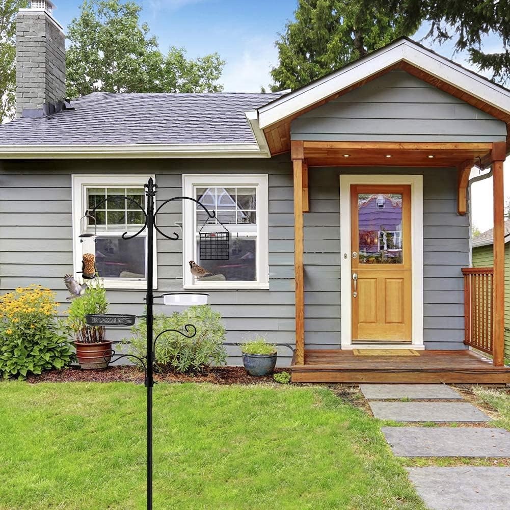 Thumbnail 3 de Urban Deco Hanging Bird Feeding Station With Feeders and Bath Tray (Heavy-Duty Pole)