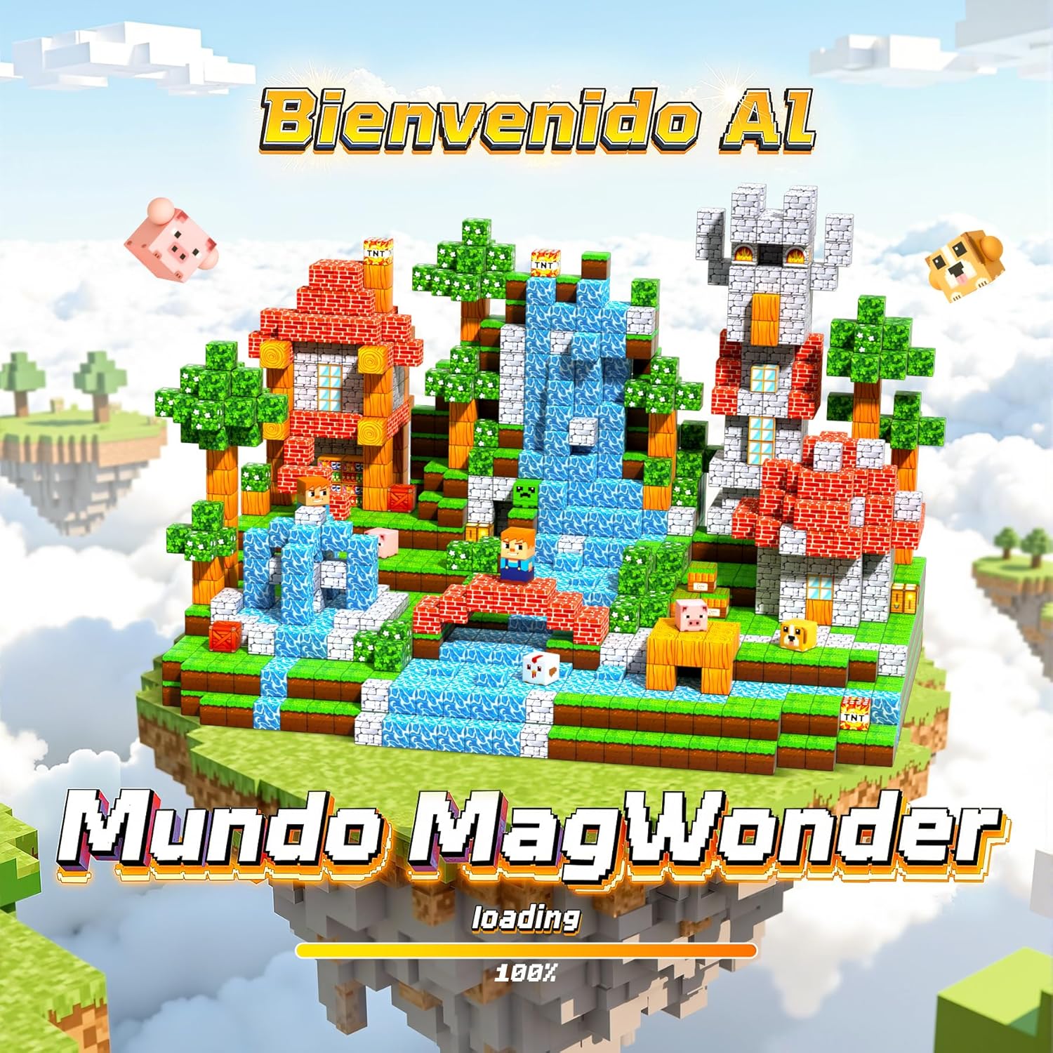 Thumbnail 1 de Pourbibi Bloques Magnéticos 108 piezas 🧱