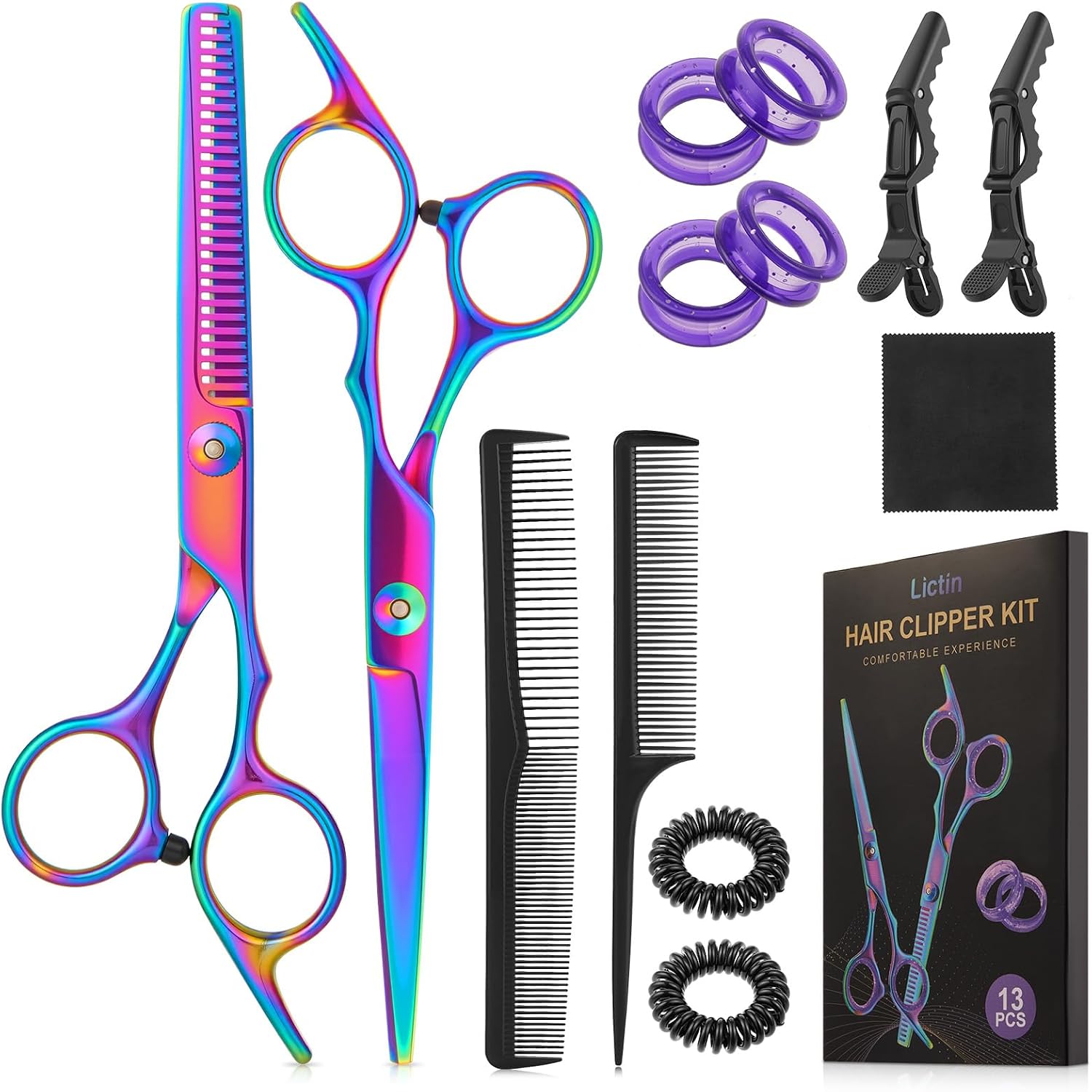 Detalle de Lictin Hairdressing Scissors Set (6.7-inch) with Straight & Thinning Shears