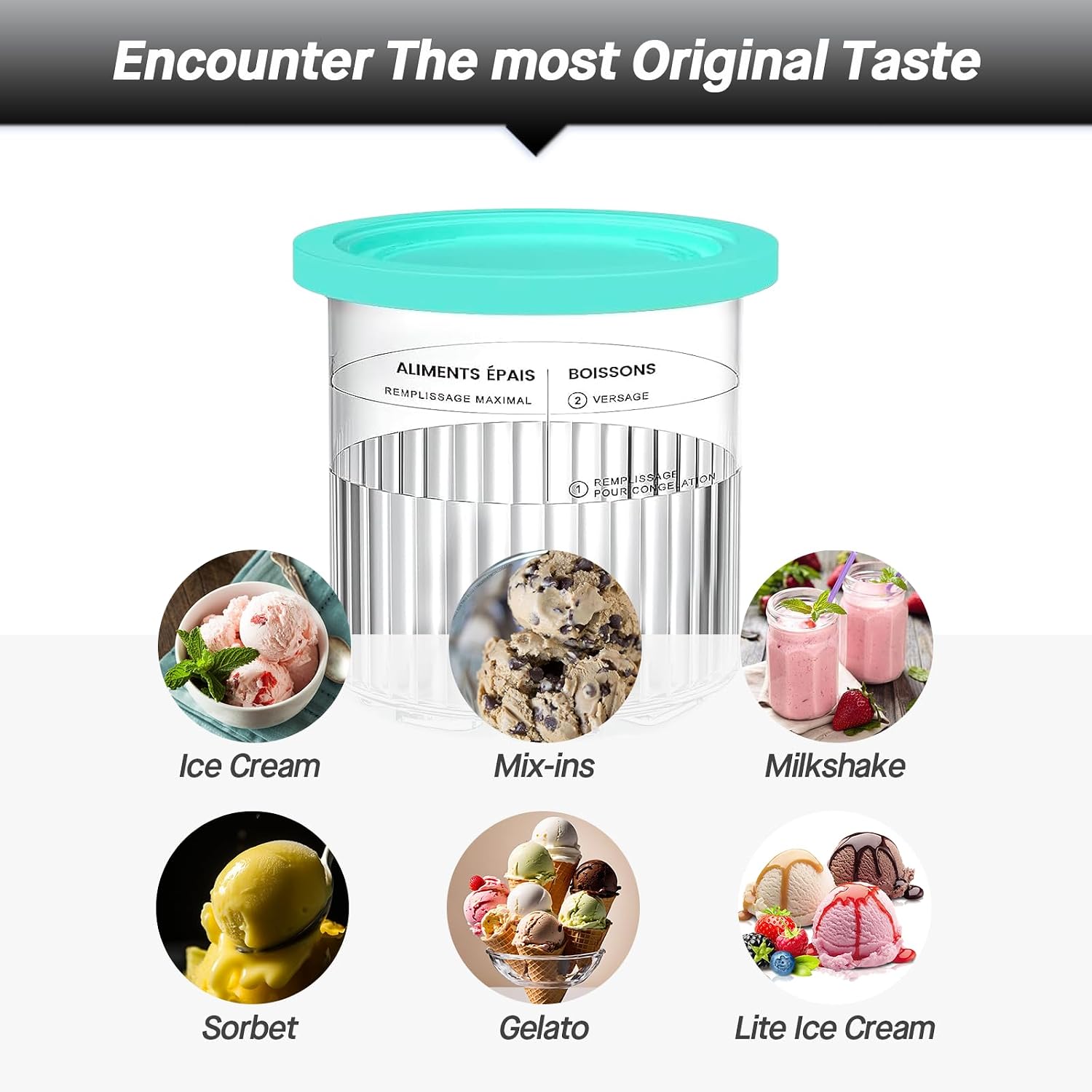 Detalle 2 de Ninja Creami NC299AMZ 16 oz Pint Containers 🍨