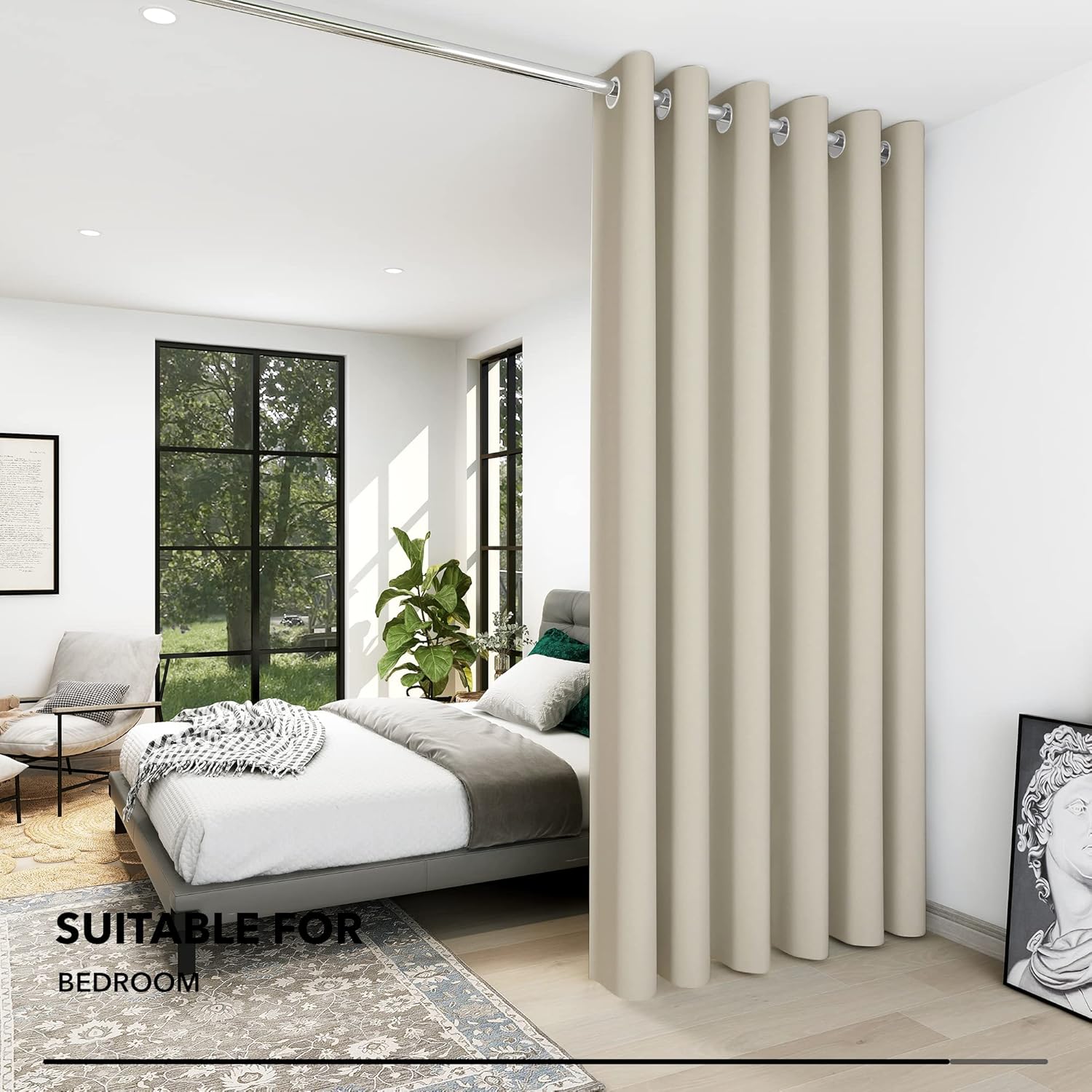 Detalle de Deconovo Tenda Oscurante Termica 203x214 cm Beige Chiaro – 1 Pannello