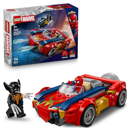 Detalle de LEGO Marvel Auto di Spider-Man vs. Venomized Wolverine – Set 76336
