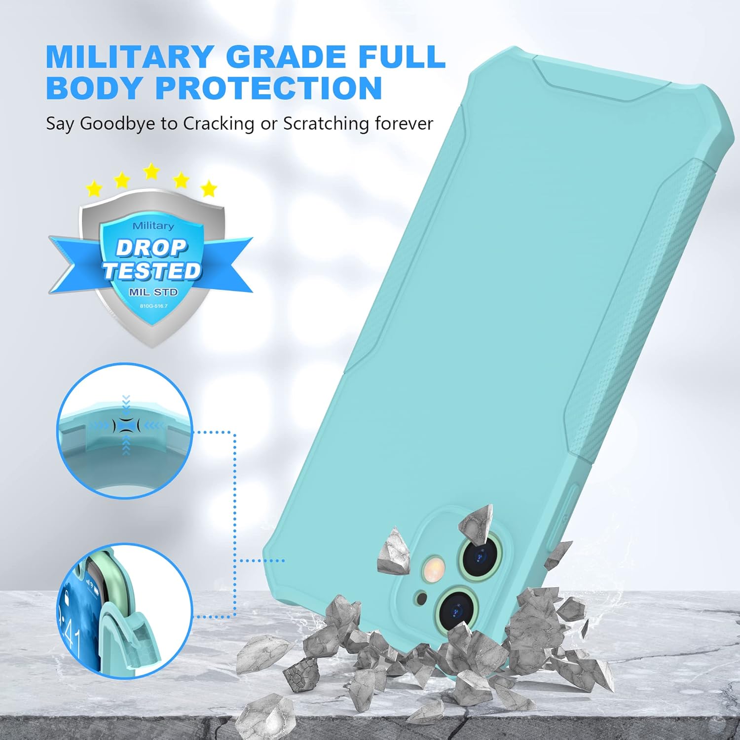 Thumbnail 5 de ORETECH 360° Shockproof Case for iPhone 11 with 2 x 9H Screen Protectors – Light Green