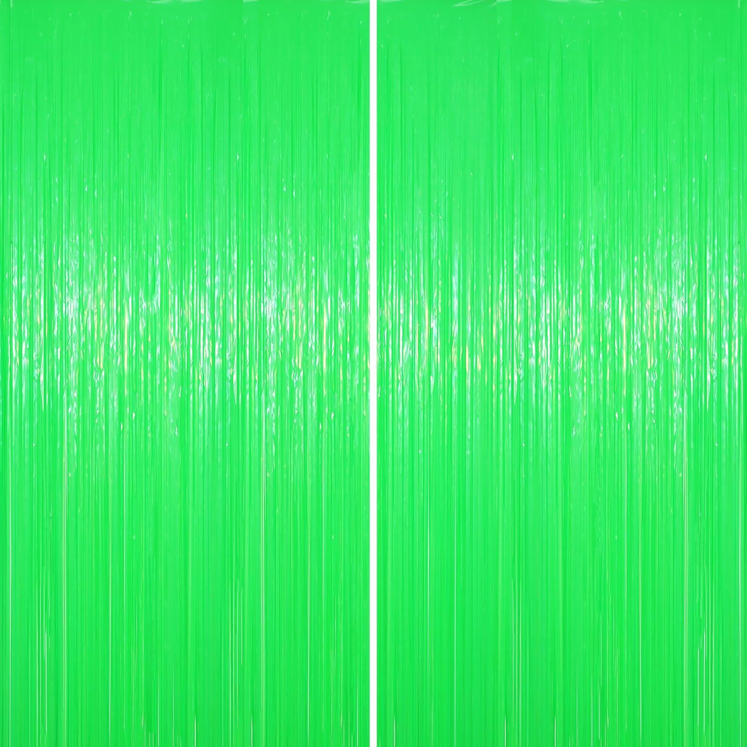 Thumbnail 6 de Voircoloria 2-Pack Blue & Gold Foil Fringe Backdrop Curtains for Door Shimmer Parties