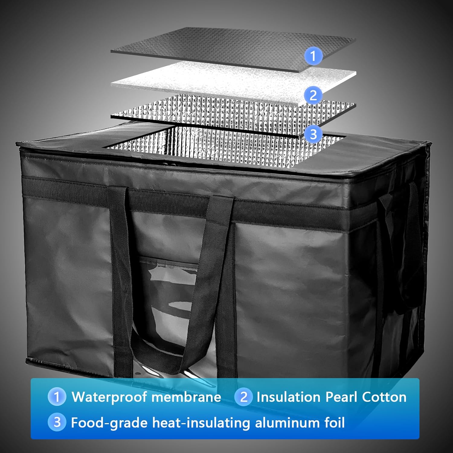 Thumbnail 6 de XXXL Large Insulated Collapsible Cooler Bag with Zipper Closure