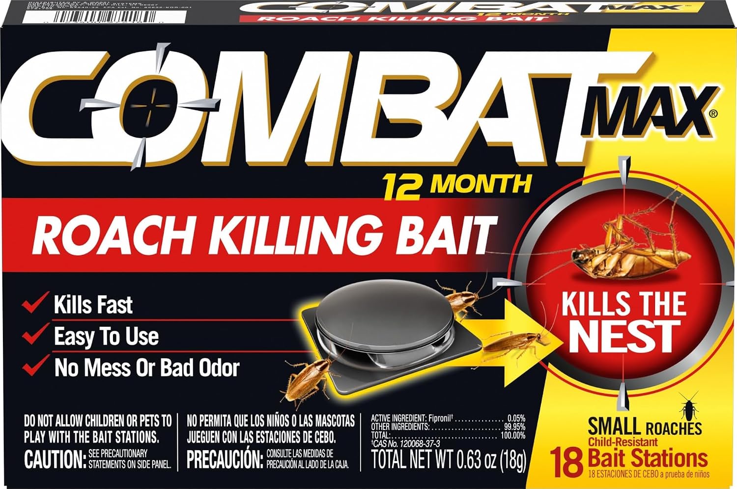 Imagen de Combat Max 12 Month Roach Killing Bait, Small Roaches, 18 Count en OfertitasTOP