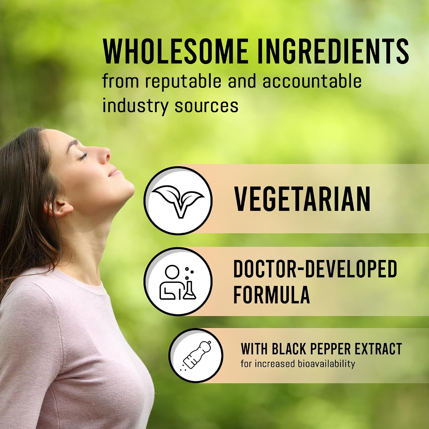 Detalle 2 de EBYSU Ashwagandha Supplement, 120 Vegetarian Capsules with Black Pepper Extract